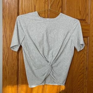 lululemon athletica Light Gray Twist Front Tee